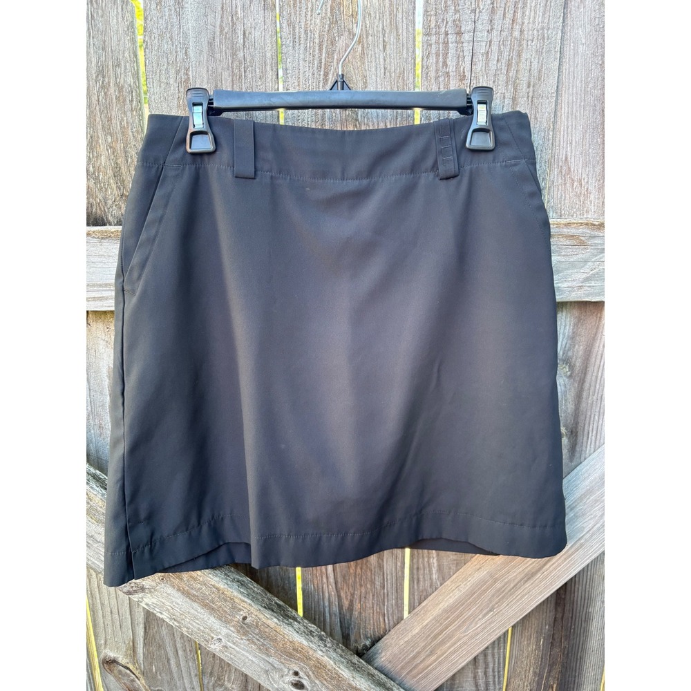 Nike Golf Dri-FIT Skort Black Side Zip Athletic Skirt Women Size 6